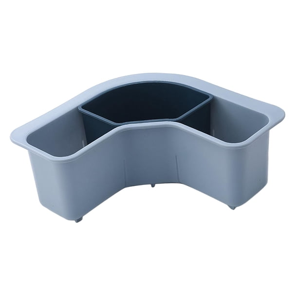Cesta colectora multifuncional, cesta coladora, colador de fregadero de cocina, triangular Azul