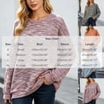 thumbnail image 3 of Karymi Plus Size Tops for Women, Crew Neck Long Sleeve Sweater, Multicolor Marled Heather Waffle Knit Loose Fit Pullover Top for Fall Winter, 3 of 6