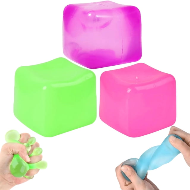 Cubo de hielo azurfórico Squishy Stress Cube Toy para aliviar la ansiedad