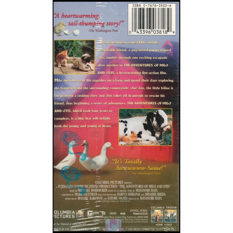 The Adventures of Milo and Otis (VHS Tape) - Walmart.com