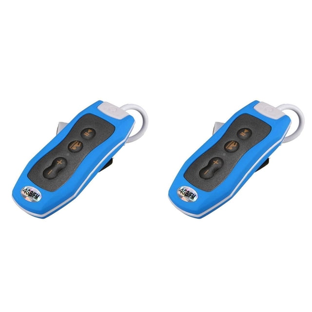 2X Reproductor de MP3 con Clip IPX8 Resistente Al Agua Radio FM Sonido EstéReo NatacióN Buceo Surf Ciclismo Deporte Reproductor de MúSica con FM(C)