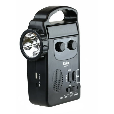 Kaito KA339W-BLK Solar Crnk Noaa Am Fm Cell Chg