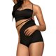 thumbnail image 3 of VISgogo Charming Women Patchwork Body, Low Cut Neck Hanger Sin mangas Backless Pantalones cortos para el verano, Ropa de mujer VISgogo moda, 3 of 9
