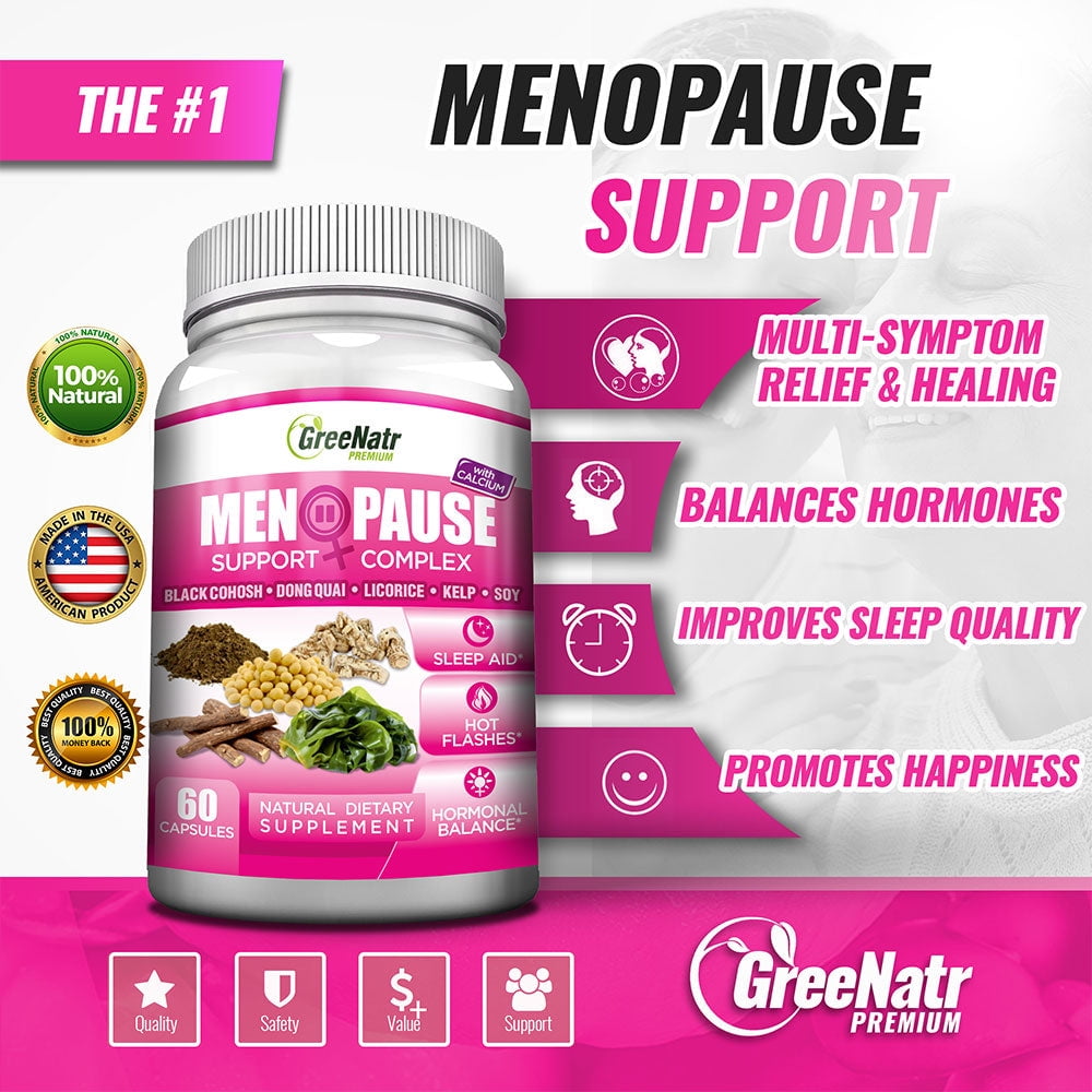 Buy GreeNatr Herbal Menopause Support Complex for Hot Flashes, Night
