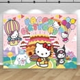 thumbnail image 3 of Fondo de Hello Kitty, decoración de fiesta, niña, niños, Fondo de cumpleaños, fotografía de gatos lindos, accesorios de estudio fotográfico, suministros de pancarta, 3 of 5