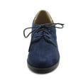 thumbnail image 3 of Ollio Women's Classic Flat Shoes Lace Up Faux Suede Oxfords ZM2910, 3 of 6