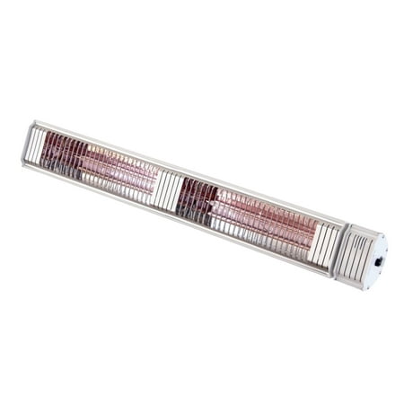 SunWave 3000-Watt Infrared Patio Heater MUS1522 with Tungsten Ultra Quartz Low Glare with Remote Control and 3 Power Levels, 11,028 BTU - White