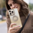 thumbnail image 5 of for iPhone 15 Pro Max Bling Case Women Girls Luxury Gradient Glitter Diamond Case Sparkle Rhinestone Camera Lens Protection Soft Silicone Shockproof Cover for iPhone 15 Pro Max 6.7 inch, Gold, 5 of 6