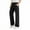 Black, variant on Cethrio Girls Cargo Pants, Casual Elastic Waist Straight-leg Multi-pocket Pants with Pockets Brown Size 6