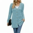 thumbnail image 3 of AELand Cardigan for Women Long Sleeve Thin Sweater Lightweight Button Down Brushed Knit Tops with Pockets S~3XL, 3 of 5