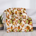 thumbnail image 4 of Salouo Burger Print Throw Blanket Gifts for Women Men Soft Flannel Blanket for Home Living Room Decor Bedroom Blanket Gifts for Mom Dad -80"x60", 4 of 7