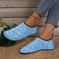 thumbnail image 4 of HTHLVMD Striped Barefoot Aqua Socks, Women Non-Slip Beach Shoes, Lightweight Swim Socks, Women Pool Water Footwear, Water Shoes for Women Men Slip-Resistant Beach Swim Boating Surf Shoes, Blue 9.5, 4 of 4