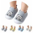 thumbnail image 2 of Toddler Shoes for Unisex Closed Toe Knit Mesh Cartoon Jacquard On Shoes Anti Soft Sole Toddler Sneaker for Baby First Walkers Summer Grey Size 11, 2 of 5