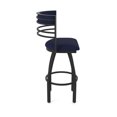 thumbnail image 4 of 860 Hunter 36" Swivel Bar Stool with Black Wrinkle Finish and Canter Twilight Seat and Back, 4 of 5