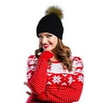 thumbnail image 4 of Deago Women Adult Child Winter Warmer Knit Wool Beanie Hat Ski Pom Pom Cap, 4 of 5