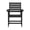 Black Outdoor Chairs, variant on Carolayne 18'' HDPS Outdoor Dining Chair Set of 2, Patio Chair with Armrest for Backyard, Medium Gray