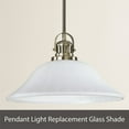 thumbnail image 2 of Aspen Creative 23505-01 Frosted Glass Shade for Medium Base Socket Torchiere Lamp, Swag Lamp ,Pendant, Island Fixture.9-5/8" Diameter x 4-1/8" Height., 2 of 5