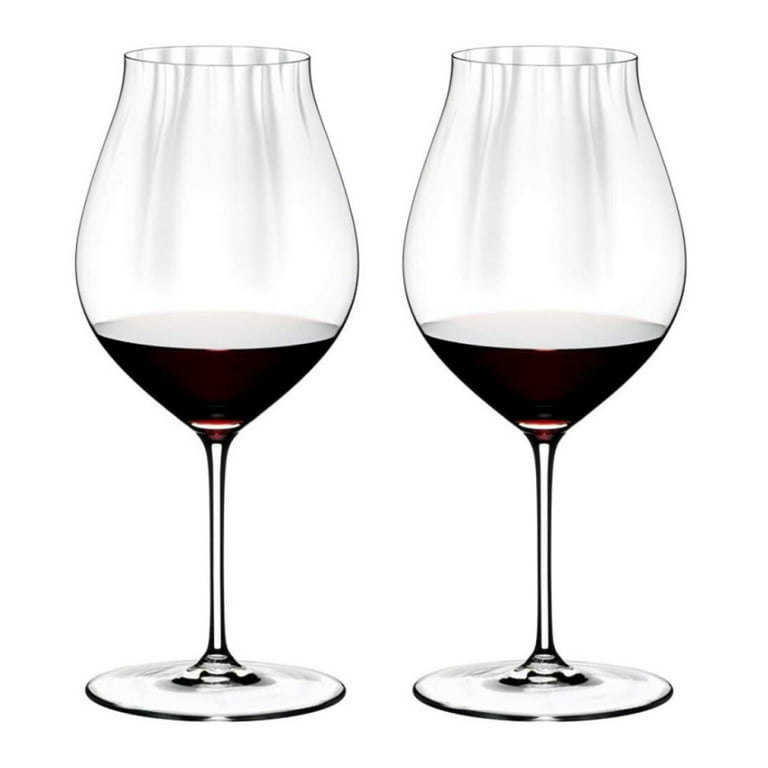 2 glasses Pinot noir Veloce Riedel 