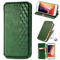 Dteck Wallet Case for iPhone SE 2020 & iPhone 7 & iPhone 8, Premium PU Leather Flip Folio Wallet Case with Card Slot Magnetic Closure Case, Green