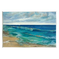 Stupell Industries Abstract Pattern Beach Landscape Painting Unframed Art Print Wall Art, 19 x 13
