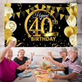 thumbnail image 2 of Birthday Party Banner Home Birthday Theme Backdrop Background Wall birthday theme Decoration, 40 Years Old, 2 of 7