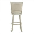 thumbnail image 5 of Weston Home Shapel Upholstered Back Swivel Stool, 29" Bar Height, Antique White Finish, Beige Linen, 5 of 7