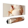 thumbnail image 2 of Xecao Relaxing Cat With Tea for Mouse Pad - Waterproof Extended Contour Mouse Mat, Large Gaming Mousepad Laptop Keyboard Mat with Non-Slip Rubber Base, 2 of 8