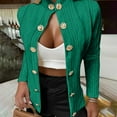 thumbnail image 4 of Aueoeo Spring Sweater For Womens Stand Collar Button Jacket Long Sleeve Jacket Spring Fall Tendy Wear, 4 of 7