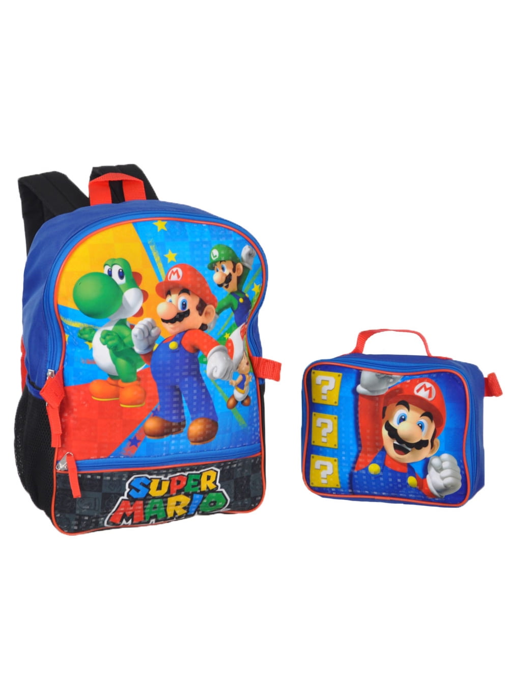 mario brothers backpack and lunchbox
