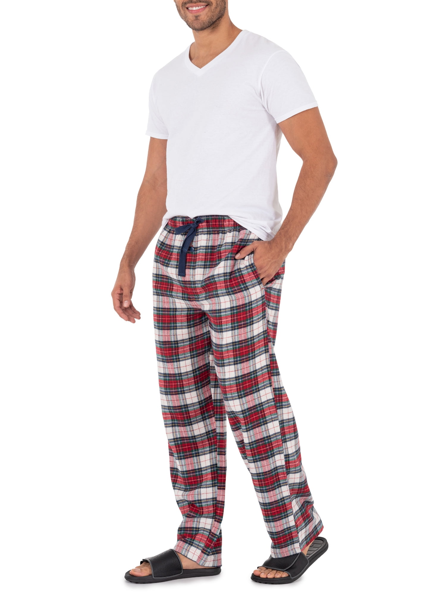 George Men's Plaid Woven Flannel Sleep Pants