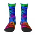 thumbnail image 3 of Tiger Stripes Stockings Abstract Line Print Design Novelty Socks Autumn Anti Slip Socks Wo, 3 of 7