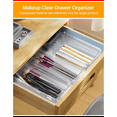 thumbnail image 4 of 6pcs Plastic Drawer Organizers, 3 Sizes Transparent Drawer Organizers for Bathroom, Dressing Table, Cosmetics, Tableware, 4 of 4