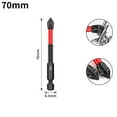 thumbnail image 1 of 1 Pcs 70mm Non-slip PH2 Magnetic Batch Head Cross Screwdriver Impact Drill Bit, 1 of 9