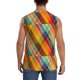 thumbnail image 4 of Balery Abstract Watercolors Tartan Camisetas sin mangas para hombre, absorbe la humedad y protege contra el mal olor.-Large, 4 of 7