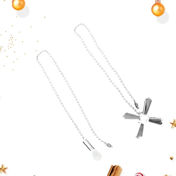 MLINS 2 Pcs Pull Chain Light Fixture Connector Clasps Fits SIze 1 Silver