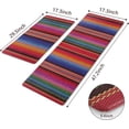 thumbnail image 3 of Striped Kitchen Rugs Set of 2, Cushioned Anti-Fatigue Kitchen Mats for Floor, Boho Rainbow Color Kitchen Mats, Non-Slip Waterproof Kitchen Floor Mat Washable for Kitchen, Home, Office, Laundry, 3 of 6
