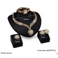 thumbnail image 5 of BKBP Four Piece Retro Fashion Jewelry Set Necklace Earrings Alloy Women Wedding Party Rhinestone Bracelet Ring Set, 5 of 8