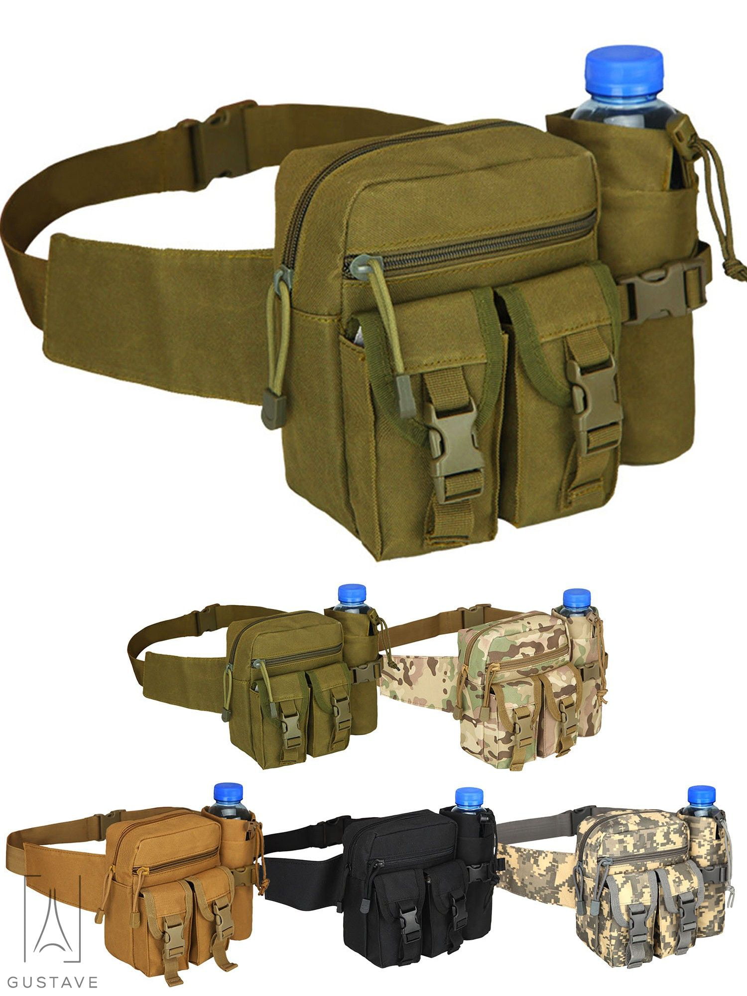 military tactical Packs Hunting Bag Waterproof Waist Fanny Pack Bags Pocket 
