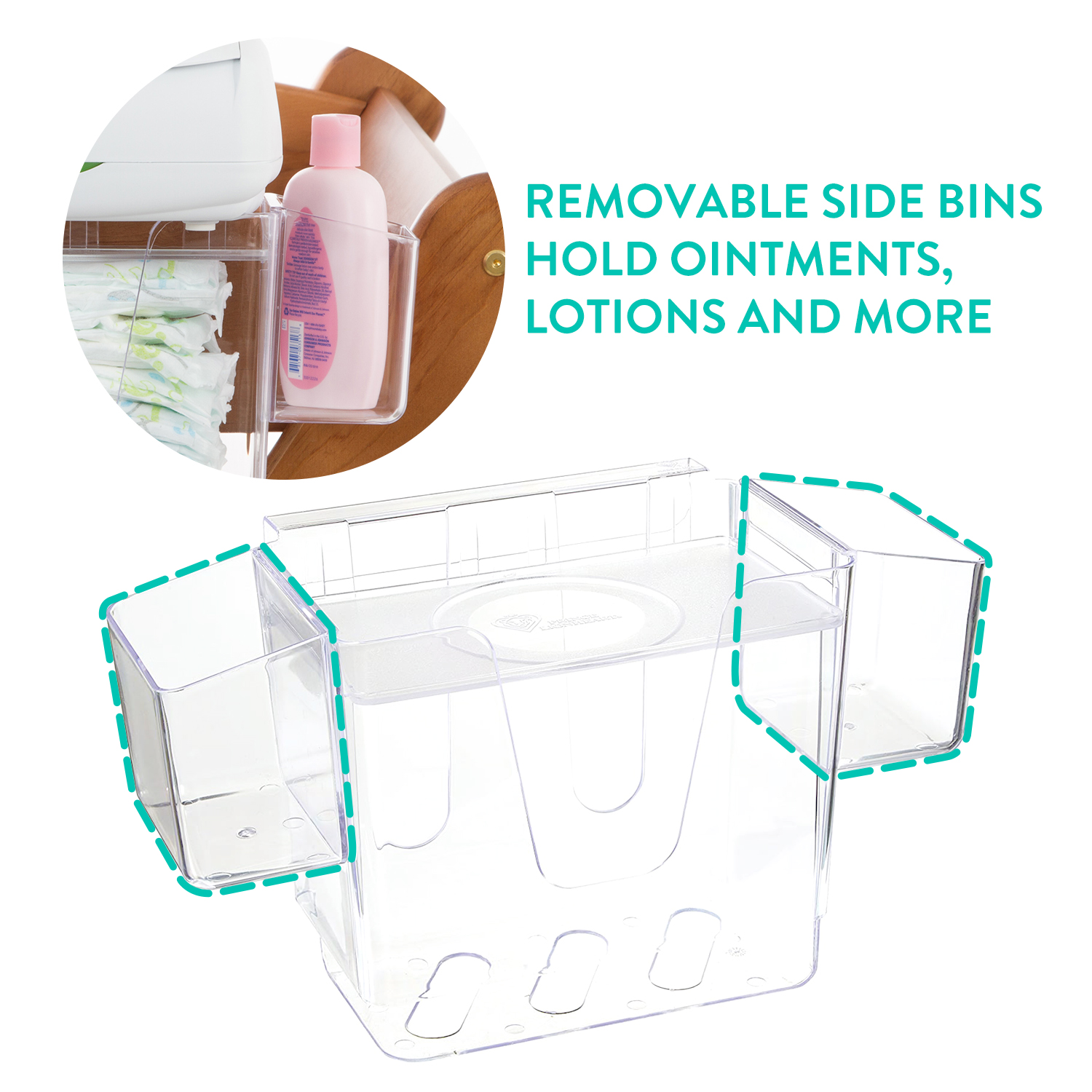 Prince Lionheart Diaper Caddy with Removable Bins photo 4
