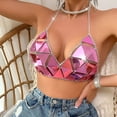 thumbnail image 5 of Kilaqueen Sparkly Sequin Bras for Women Spaghetti Strap Halter V Neck Bikini Tops Fashion Sexy Club Party Festival Outfits, 5 of 8