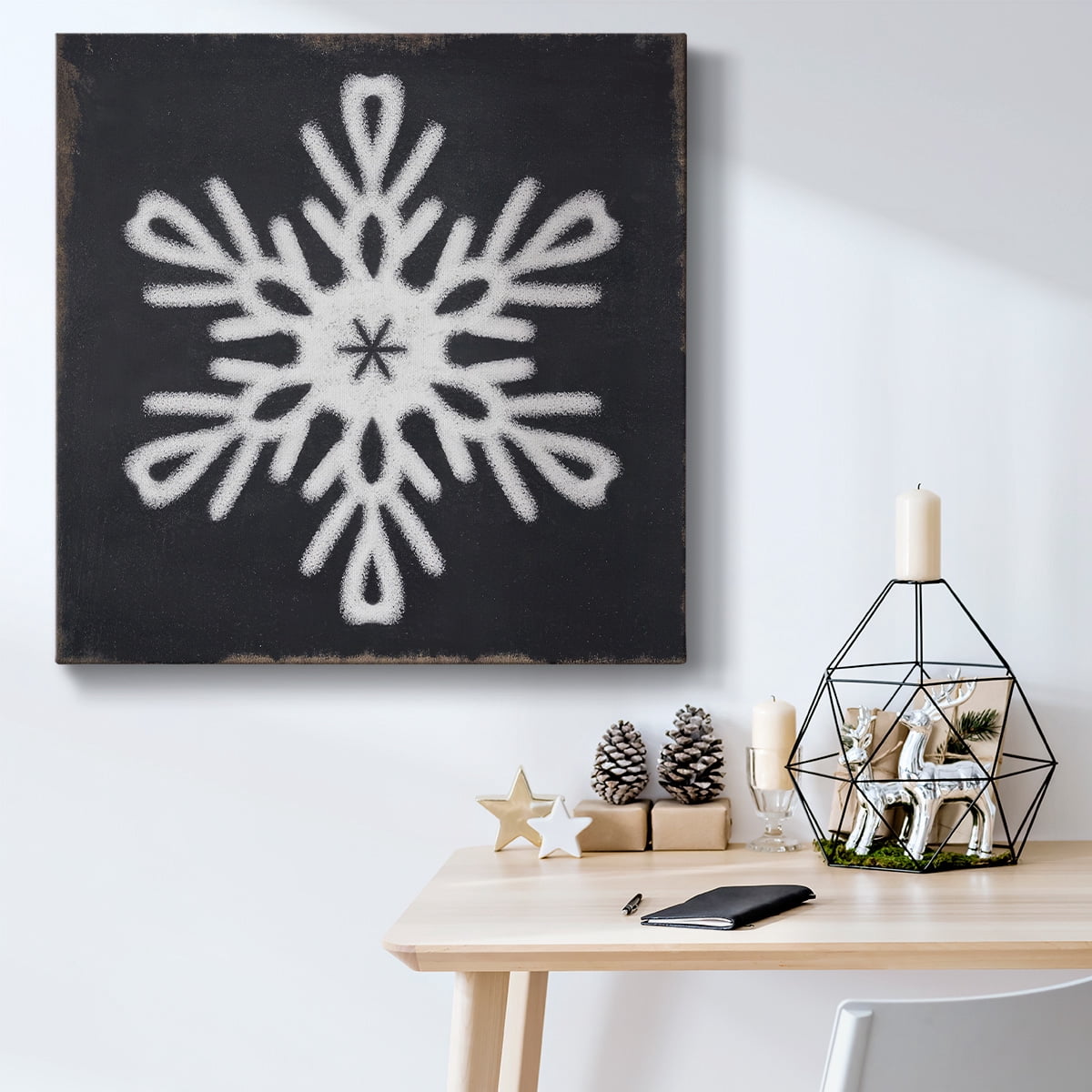 Chalkboard Snowflake III- Gallery Wrapped Canvas