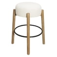 thumbnail image 5 of Natalia Barstool in Mid-century Modern Ivory Boucle Fabric 2-Piece Set, 5 of 7