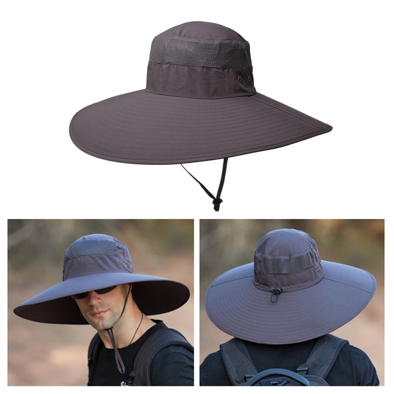 Super Wide Brim Sun Hat UPF50+ Waterproof Bucket Hat for Fishing Hiking Super Wide Brim Bucket Hat UPF50+ Waterproof Sun Hat for  main image 2