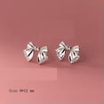 thumbnail image 2 of K-KED 925 Sterling Silver Bow Stud Earrings Earrings Women Jewelry-Gold, 2 of 6