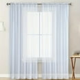 thumbnail image 3 of Sheer Curtains 2 Panels Set Semi Transparent Voile Window Drapes with Rod Pocket - Light Filtering Sheers for Bedroom Living Room Dining Room Wedding Party Backdrop Canopy Decor, 3 of 5