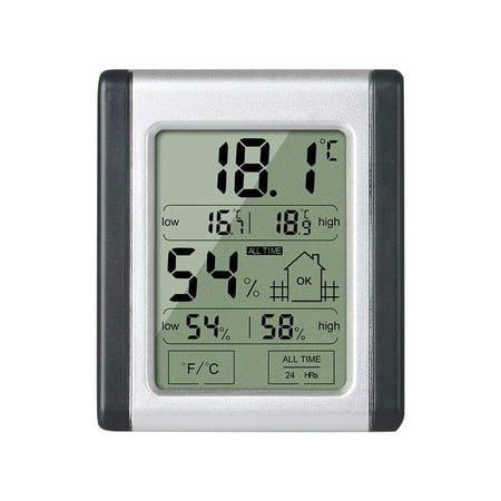 

Home Decor Kitchen Decor Clearance High Precision Mini Indoor Touched Household Temperature And Humidity Meter