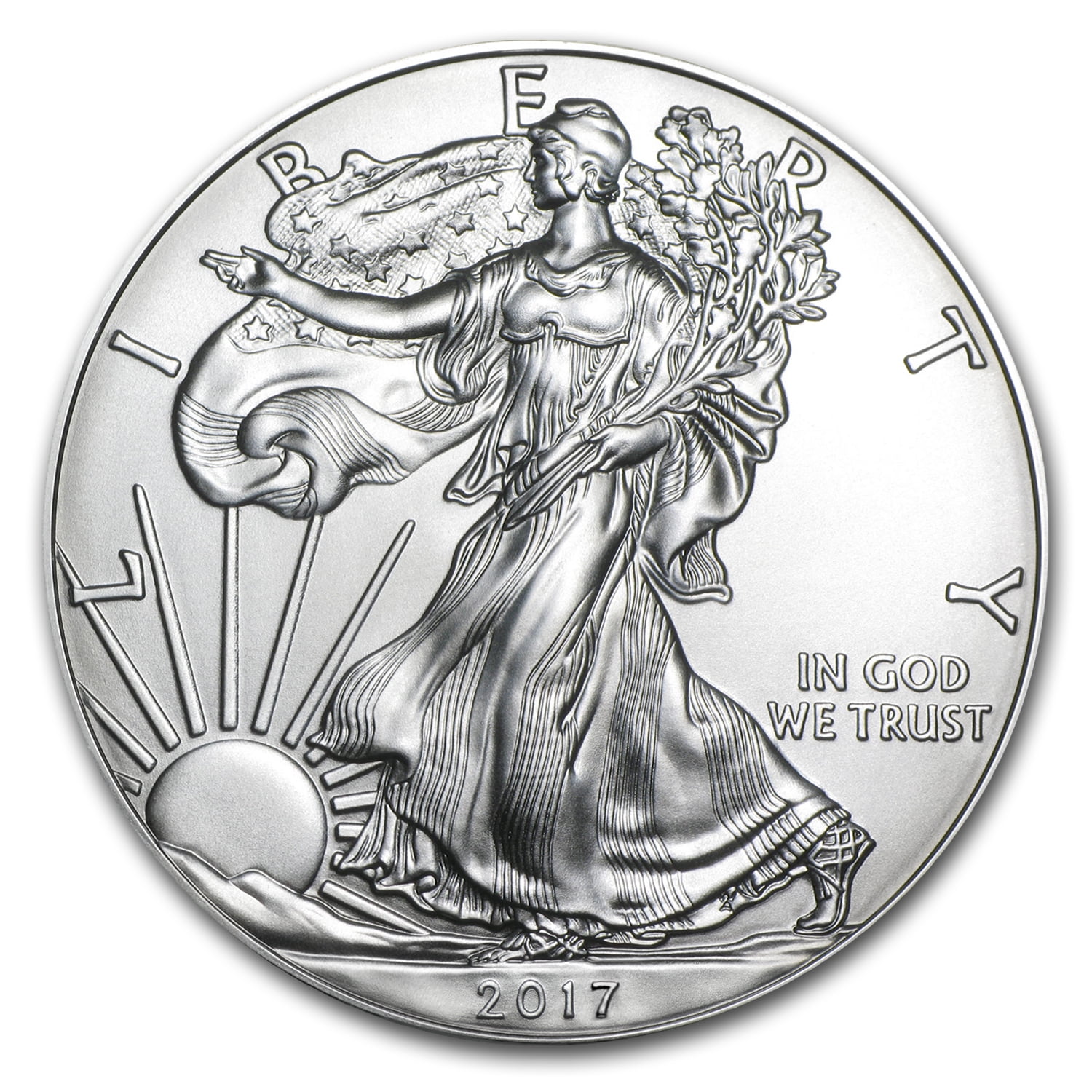 1 OZ MS-70 PCGS Philadelphia Mint 2017 P Silver American Eagle MS-70 PCGS