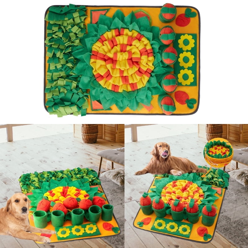 Engaging Foraging Mat Treats Feeder Snuffle Mat For Dog Promotes Cognitive Development Interaction Enrichment Puzzle Mat