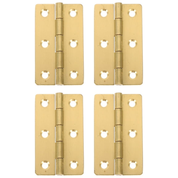 4 Pcs Piano Hinge Aluminum Offset Hinges Heavy Duty Small Golden