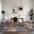 thumbnail image 3 of FairOnly 9'x12'Vintage Floral Area Rug for Living Room Non Slip Soft Stain Resistant Medallion Distressed Indoor Carpet for Bedroom Living Room Home Office,Orange, 3 of 7